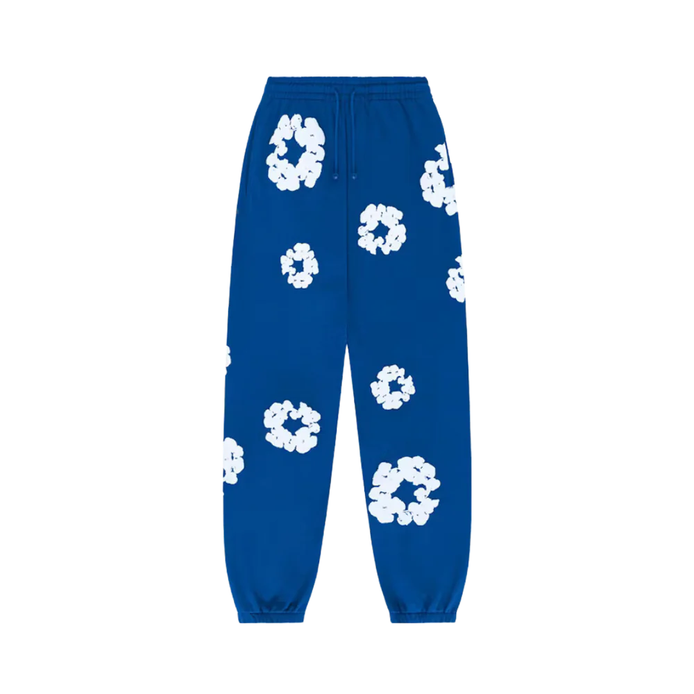 DENIM TEARS THE COTTON WREATH SWEATPANTS ROYAL BLUE