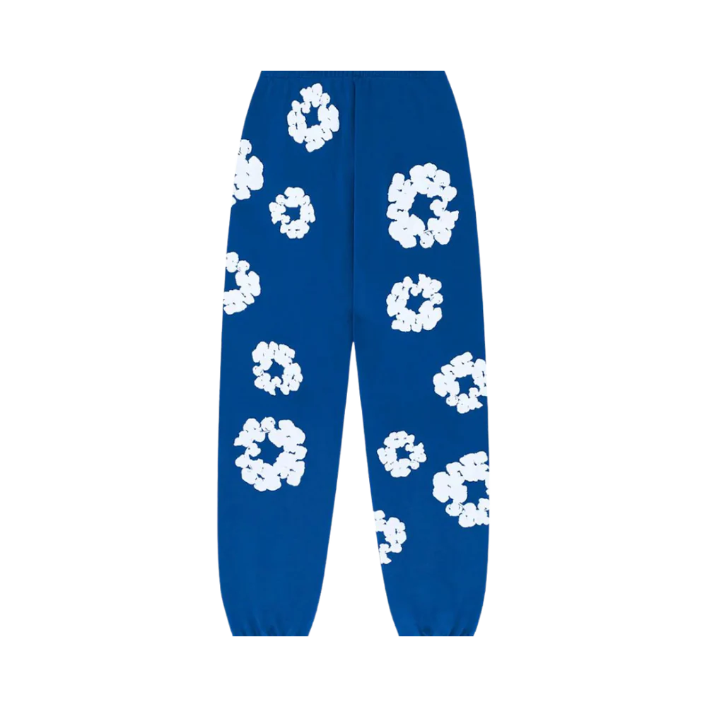 DENIM TEARS THE COTTON WREATH SWEATPANTS ROYAL BLUE