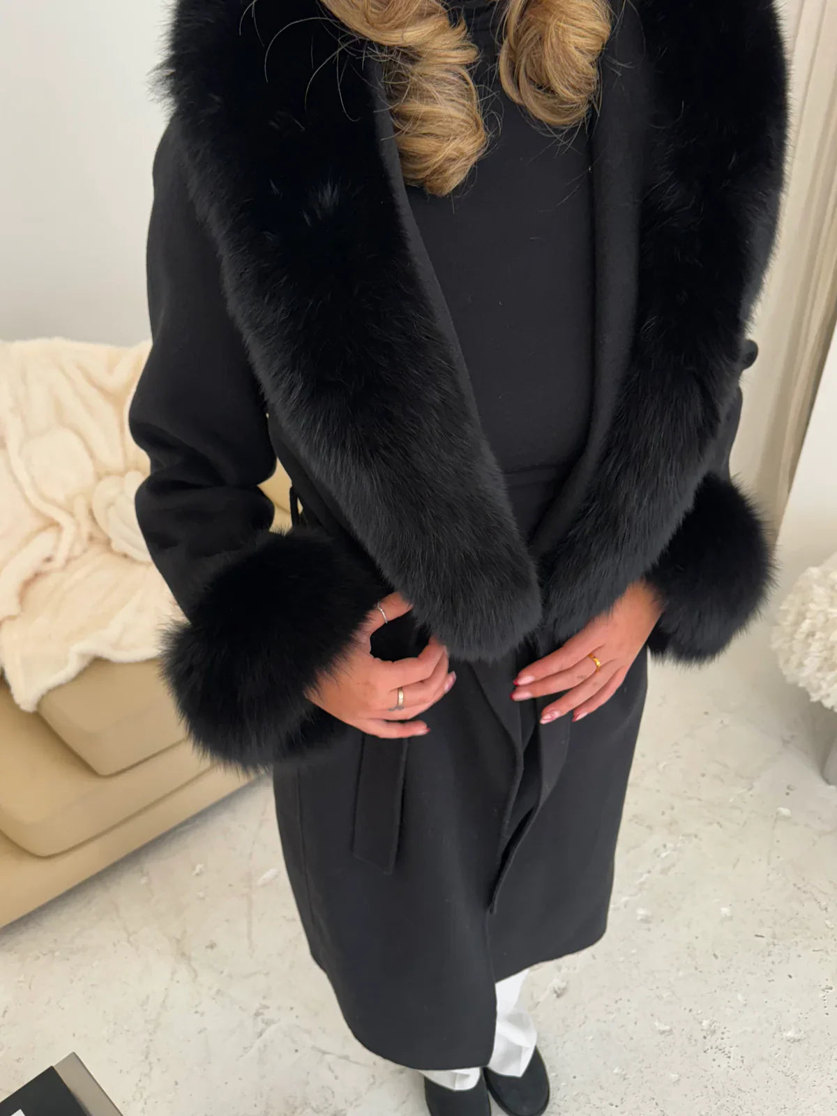 LUNEA LUXE LONG COAT BLACK