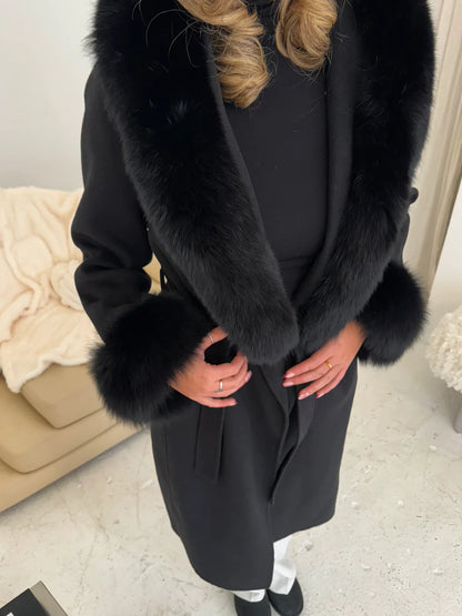 LUNEA LUXE LONG COAT BLACK