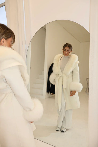 LUNEA LUXE LONG COAT WHITE