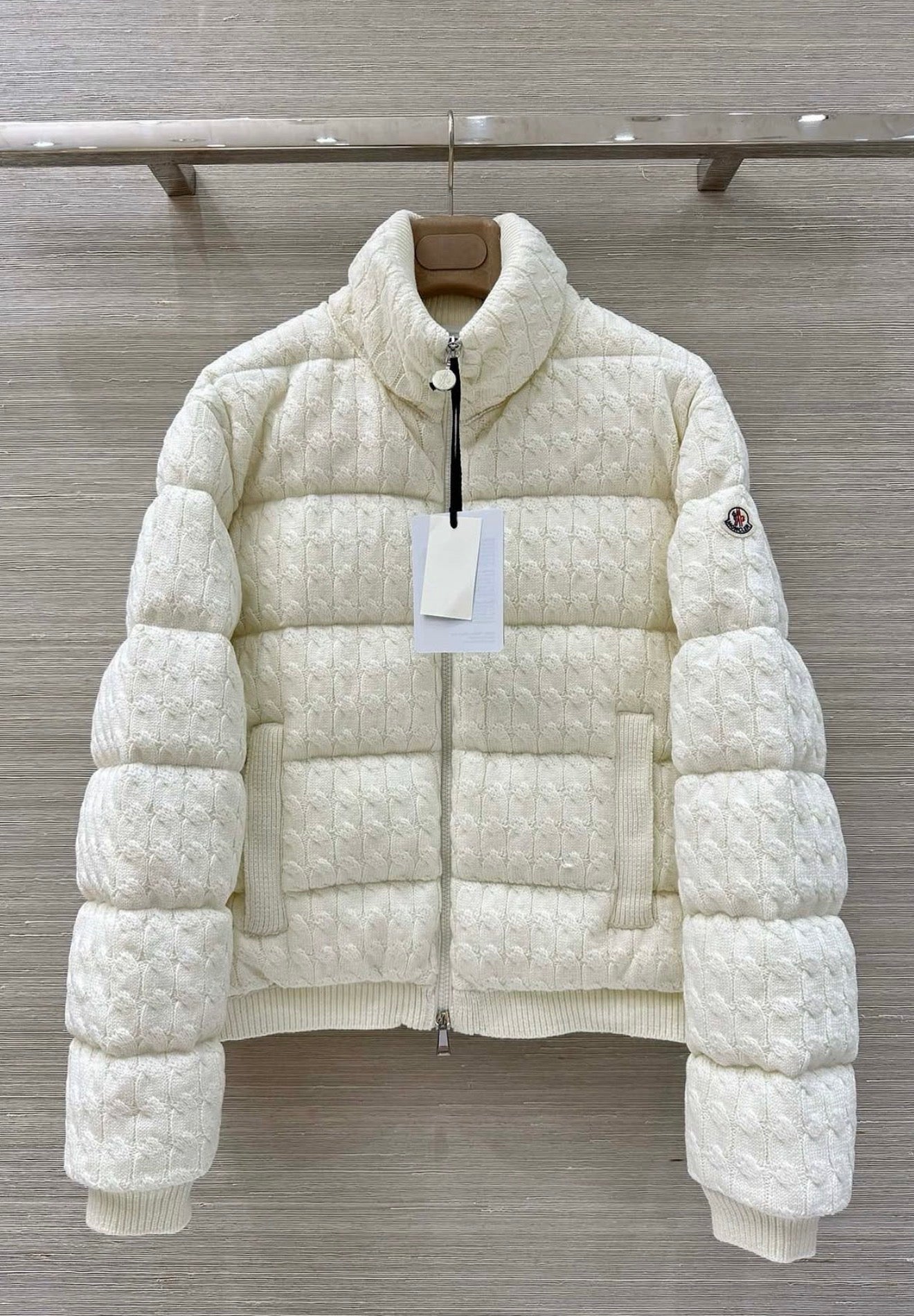 MONCLER KNIT COTTON JACKET