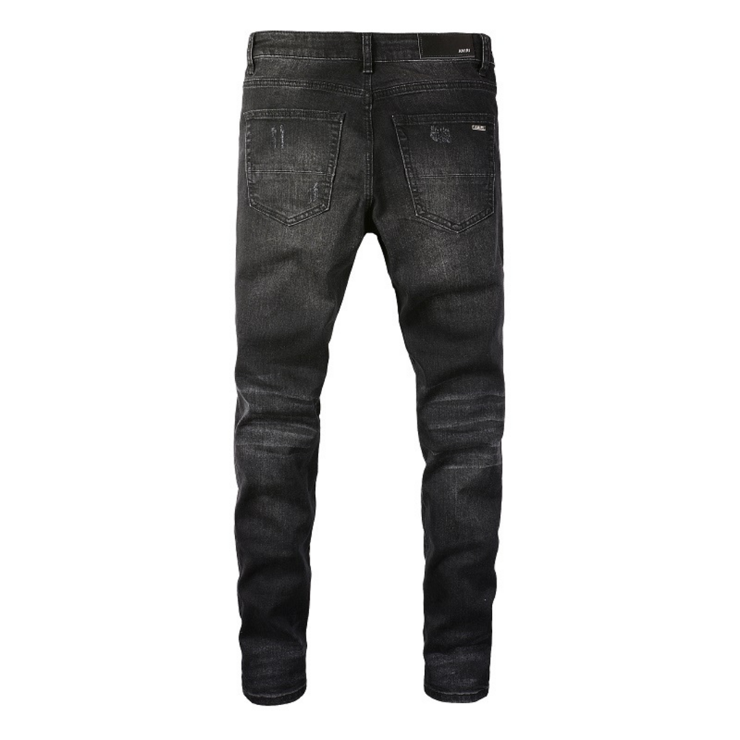 Amr Bandana Black Patch Jeans