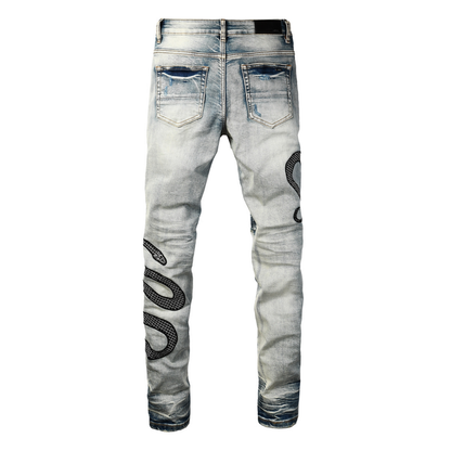 Amr Black Snake Jeans