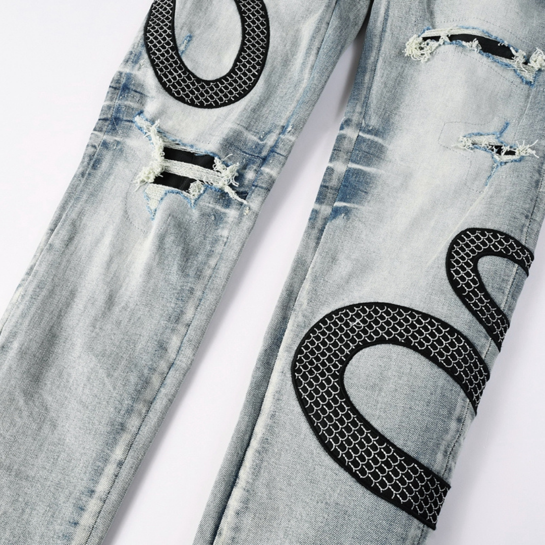 Amr Black Snake Jeans