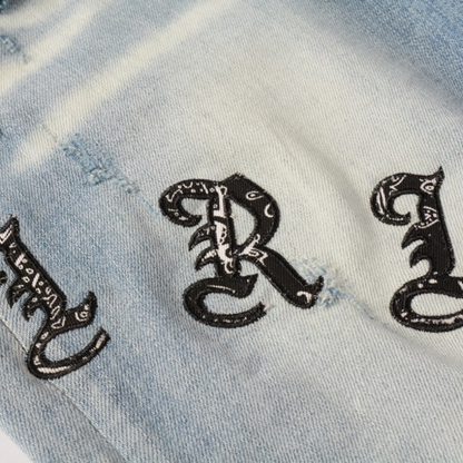 Amr Blue Distressed Jeans