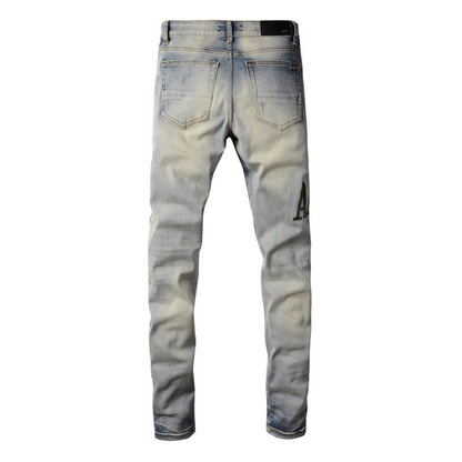 Amr Camo Logo Jeans