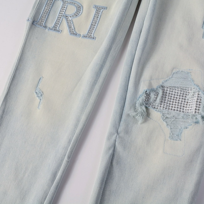 Amr Diamonds Light Blue Jeans