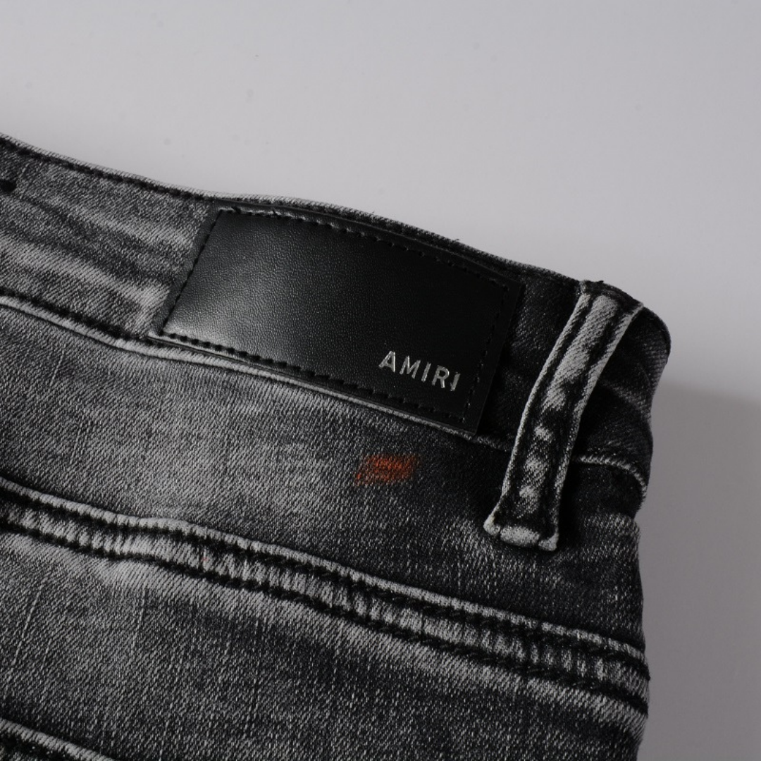 Amr Distressed Paint Jeans