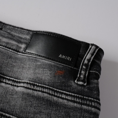 Amr Distressed Paint Jeans