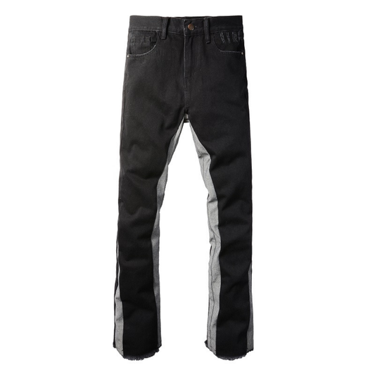 Amr Flared Black Grey Jeans