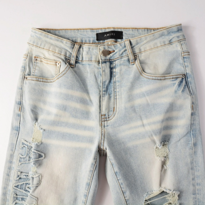 Amr Logo Blue Jeans