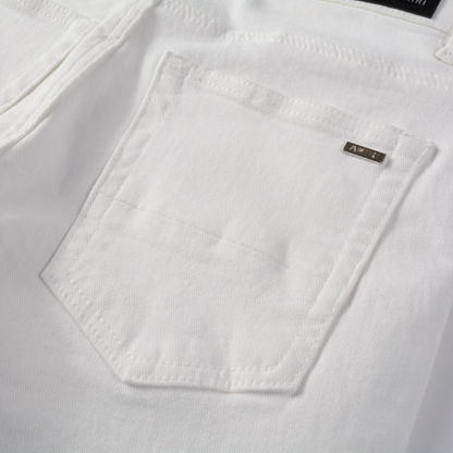 Amr White Ripped Jeans