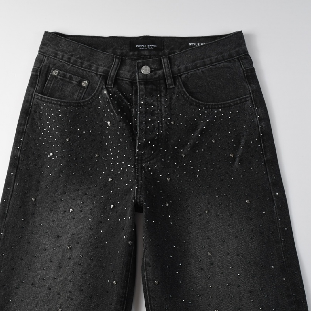Purple Black Diamonds Jeans