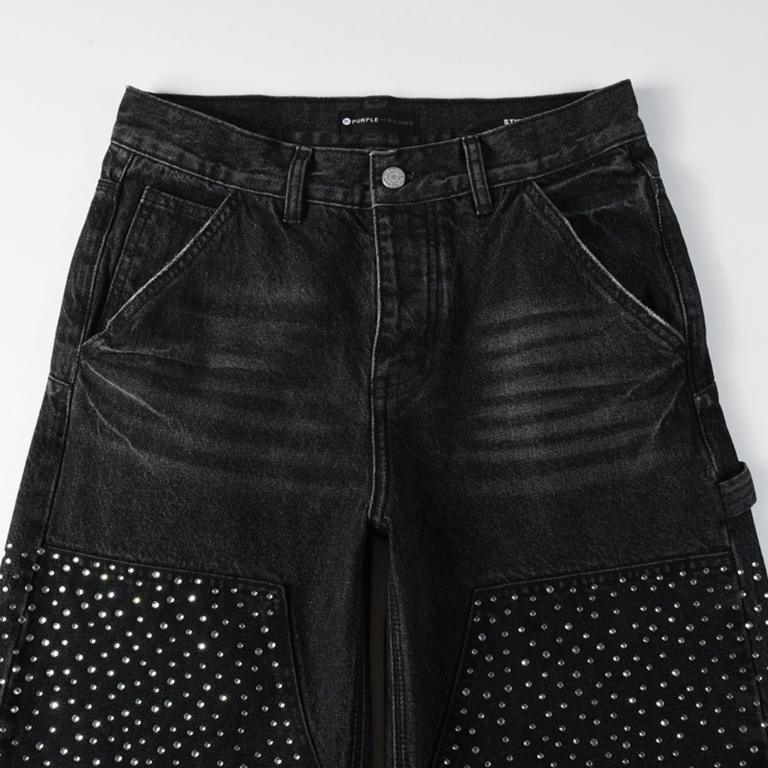 Purple Black Diamonds Jeans