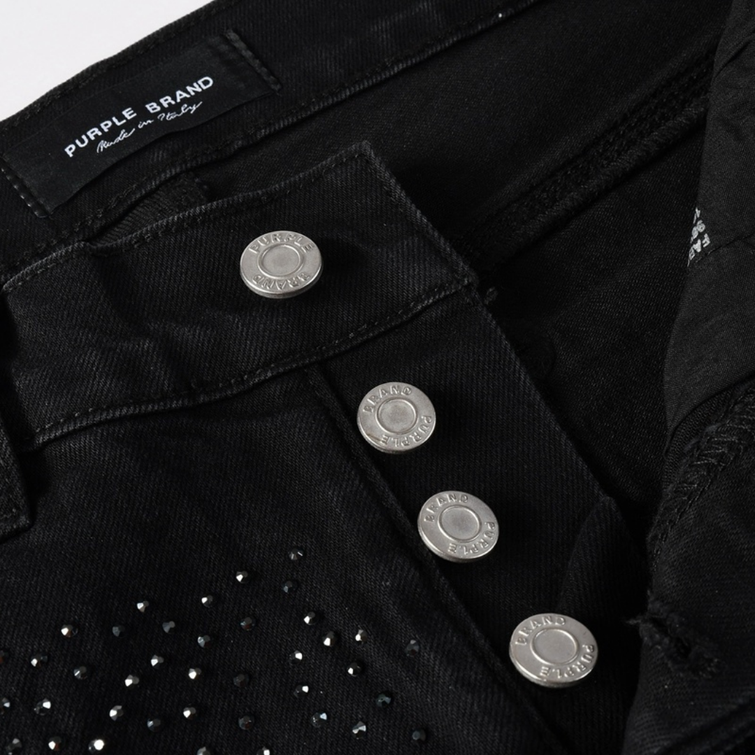 Purple Black Diamonds Jeans