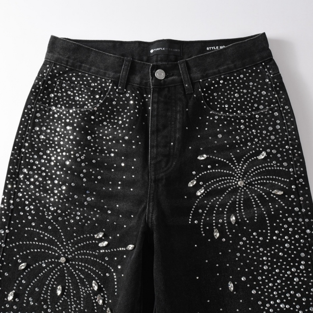 Purple Black Diamonds Jeans