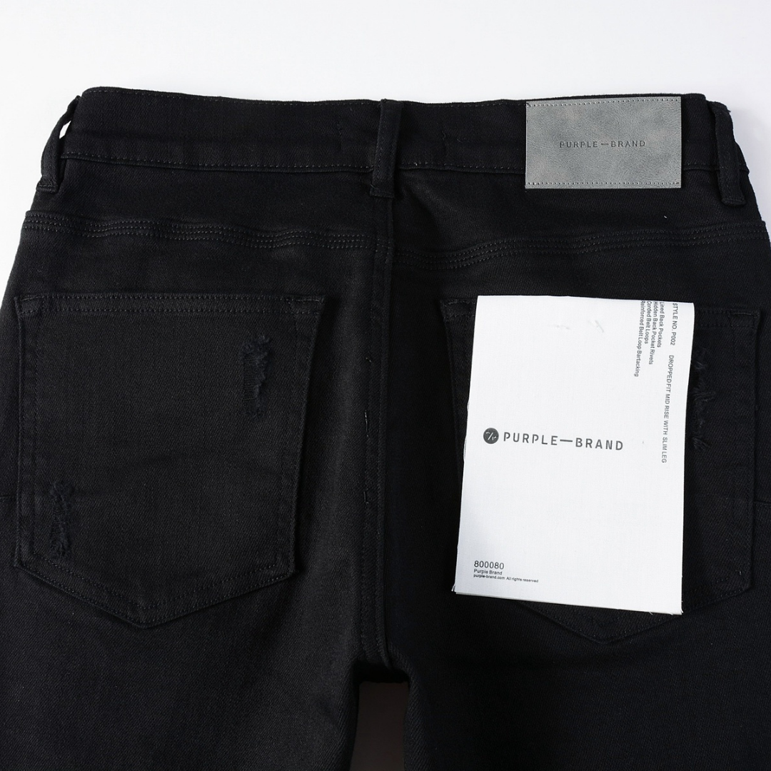 Purple Black Ripped Jeans