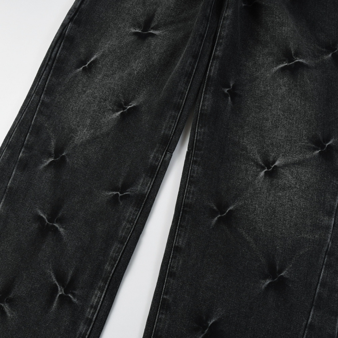 Purple Flared Black Jeans