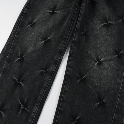 Purple Flared Black Jeans