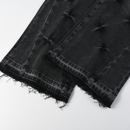 Purple Flared Black Jeans