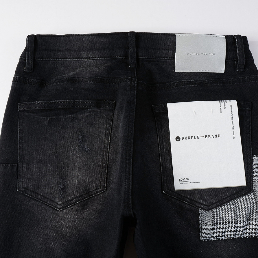 Purple Gradient Black Jeans