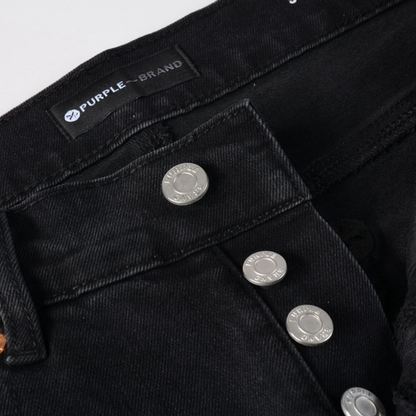 Purple Ripped Black Jeans