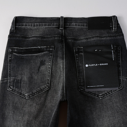 Purple Ripped Grey Black Jeans