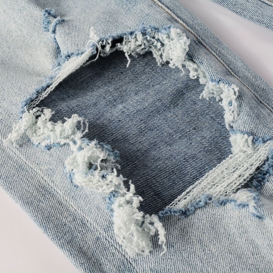 Purple Triple Ripped Jeans