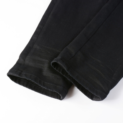 Amr Black Patch Jeans