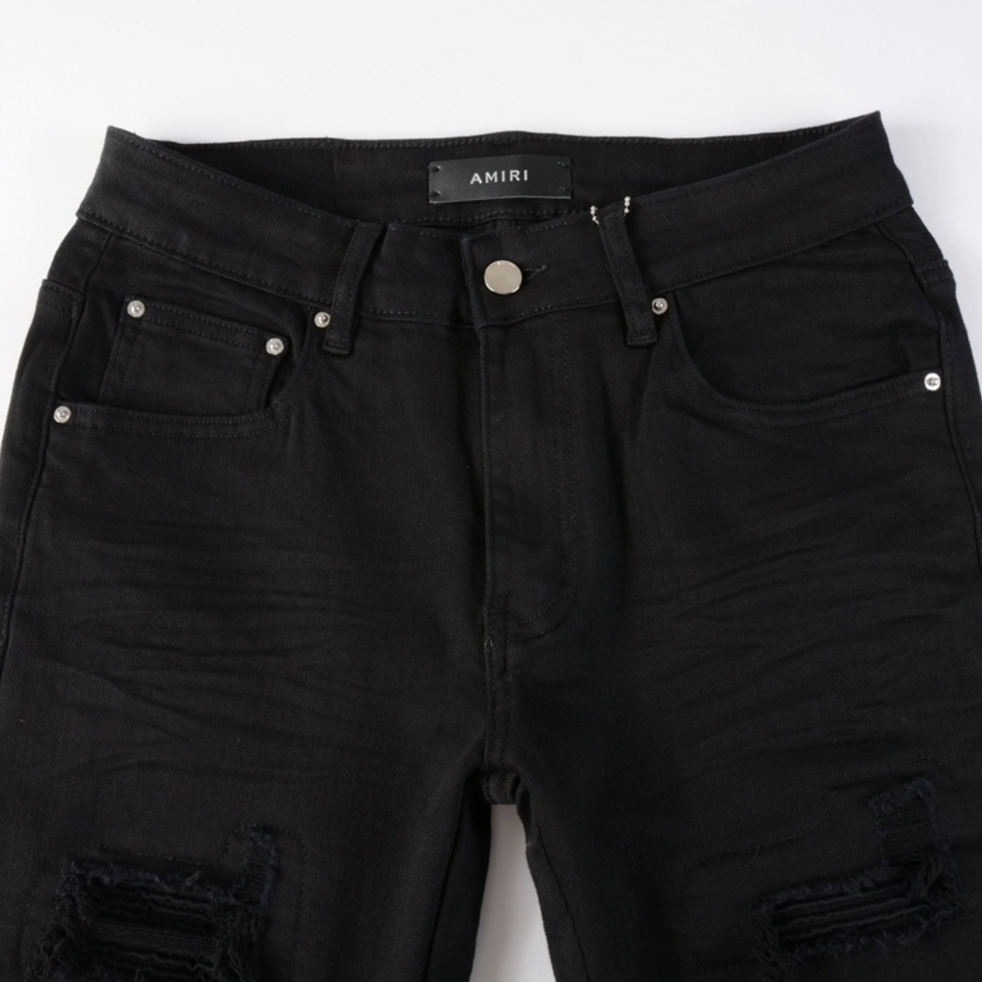 Amr Ripped Black Jeans