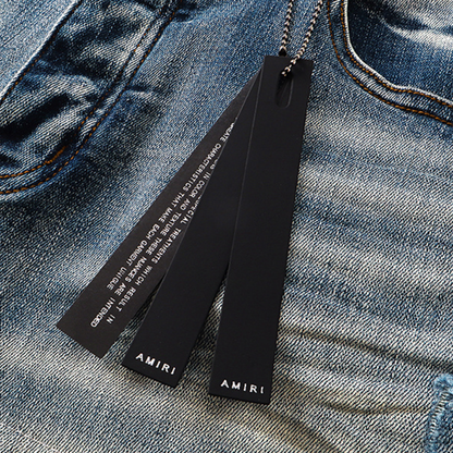 Amr White Logo Jeans