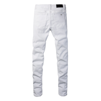 Amr White Ripped Jeans