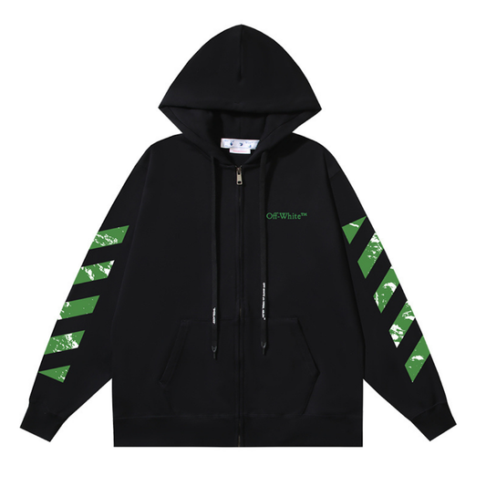 Off-W Monogram Zip Hoodie
