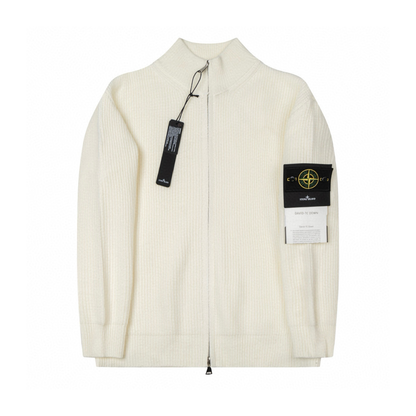 Stone Full Zip Sweater