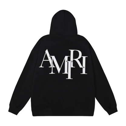 Amr Staggered Monochromatic Hoodie