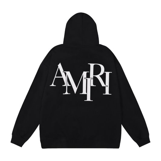 Amr Staggered Monochromatic Hoodie