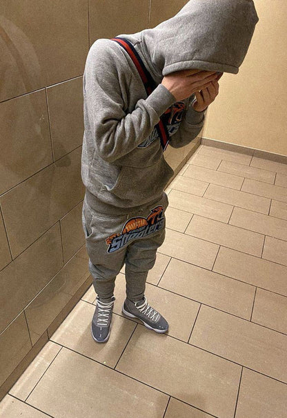 Grey Orange Shooters Trackpants