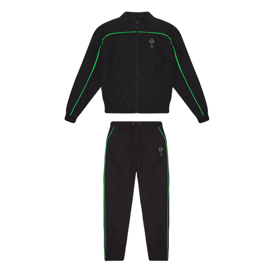 Irongate T Shellsuit Black Green Tracksuit