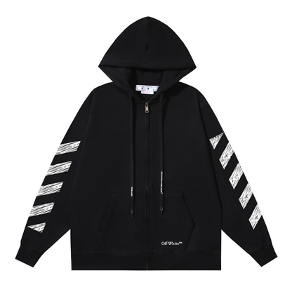 Off-W Monogram Zip Hoodie