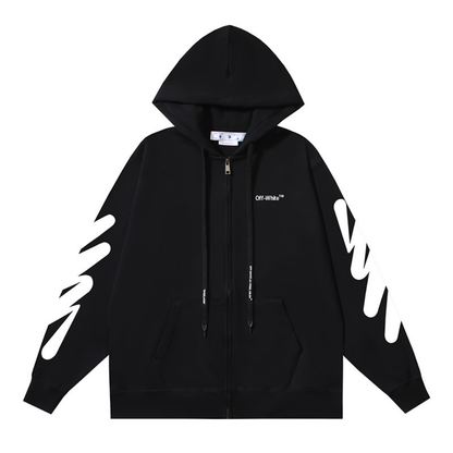 Off-W Monogram Zip Hoodie