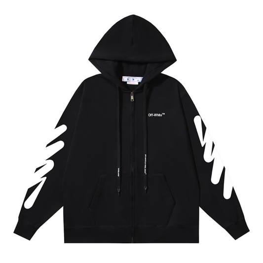 Off-W Monogram Zip Hoodie