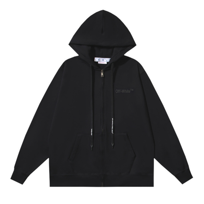 Off-W Monogram Zip Hoodie
