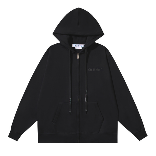 Off-W Monogram Zip Hoodie