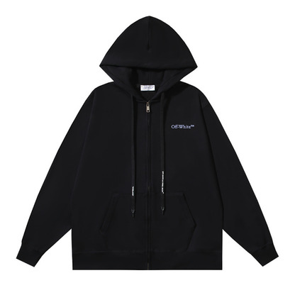 Off-W Monogram Zip Hoodie