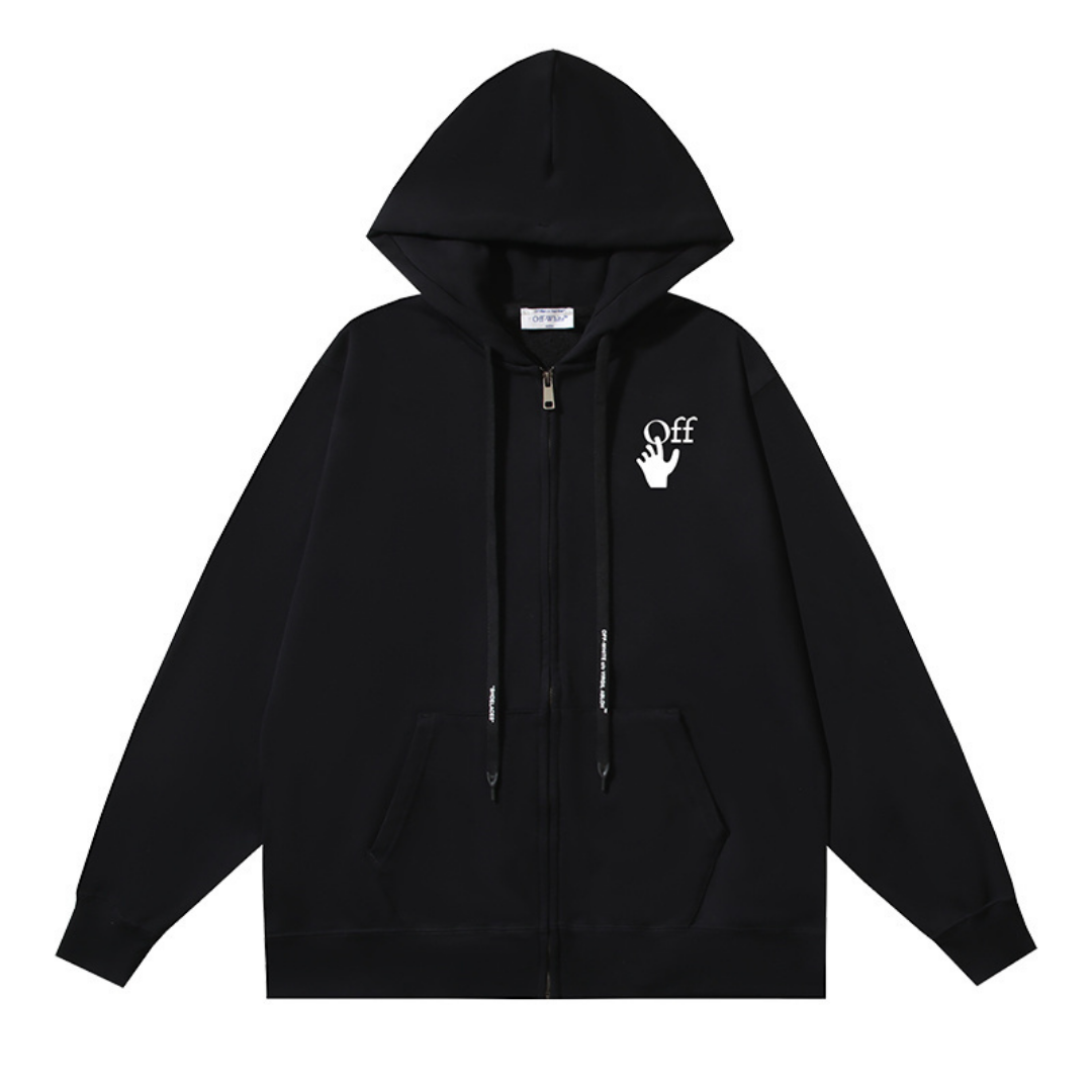 Off-W Monogram Zip Hoodie