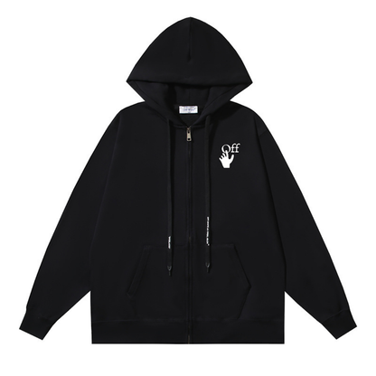 Off-W Monogram Zip Hoodie