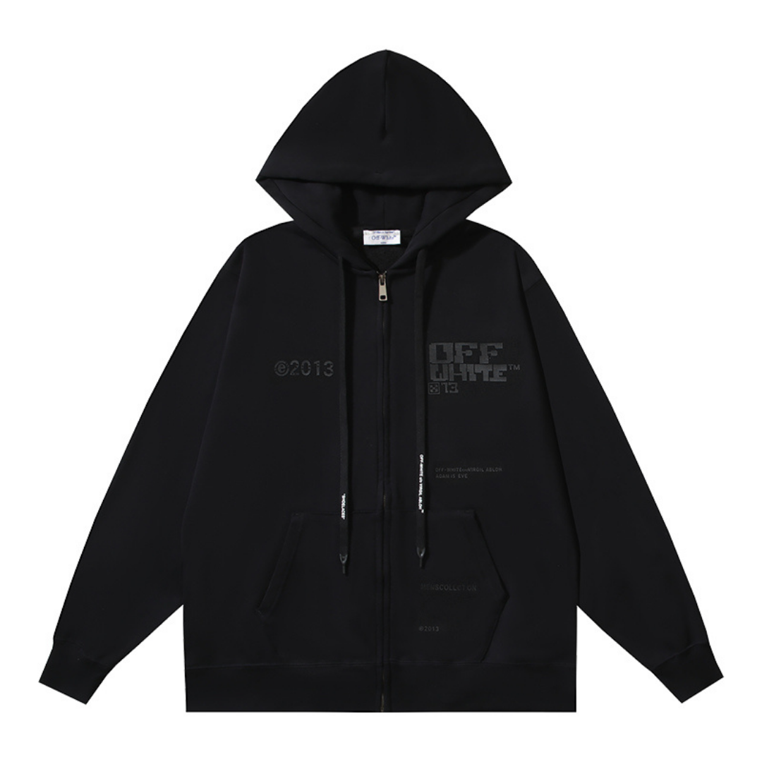 Off-W Monogram Zip Hoodie