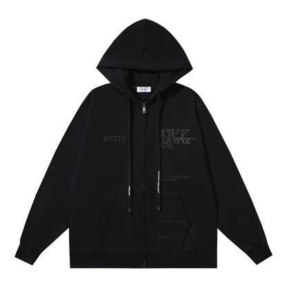Off-W Monogram Zip Hoodie