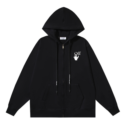 Off-W Monogram Zip Hoodie